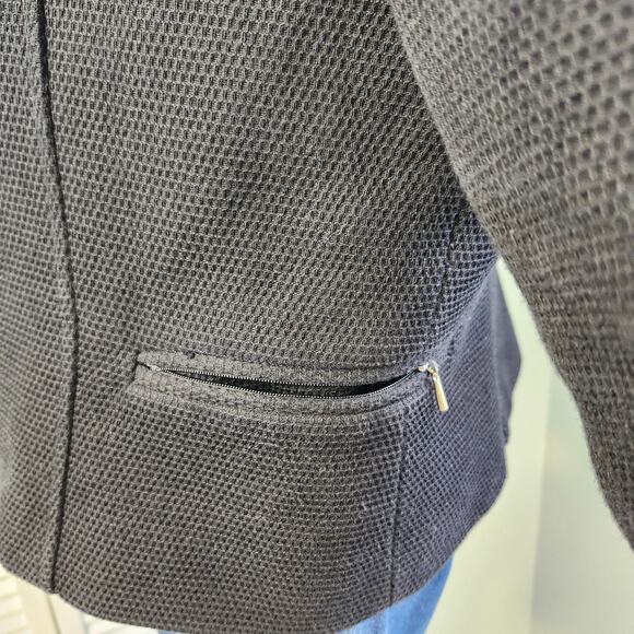 MNG Mango Moto Jacket Size M Black Tweed Structured - Picture 4 of 11